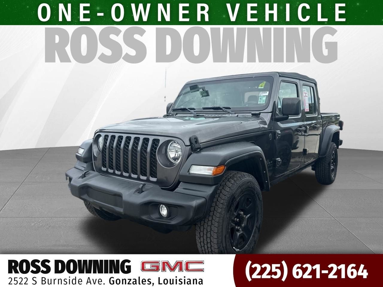 2022 Jeep Gladiator Sport 4x4 in Gray — front three-quarter view