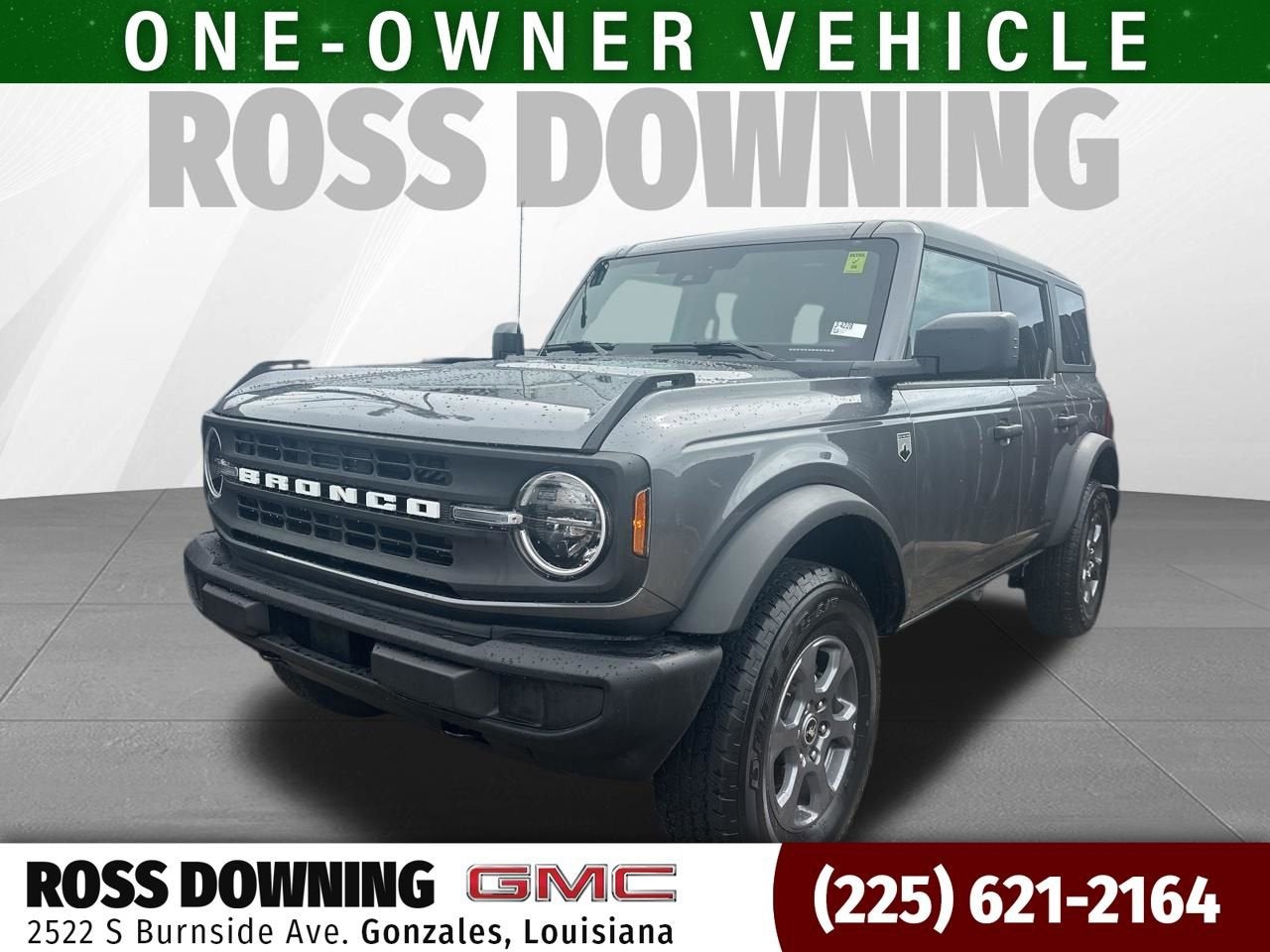2025 Ford Bronco Big Bend in Gray — front three-quarter view