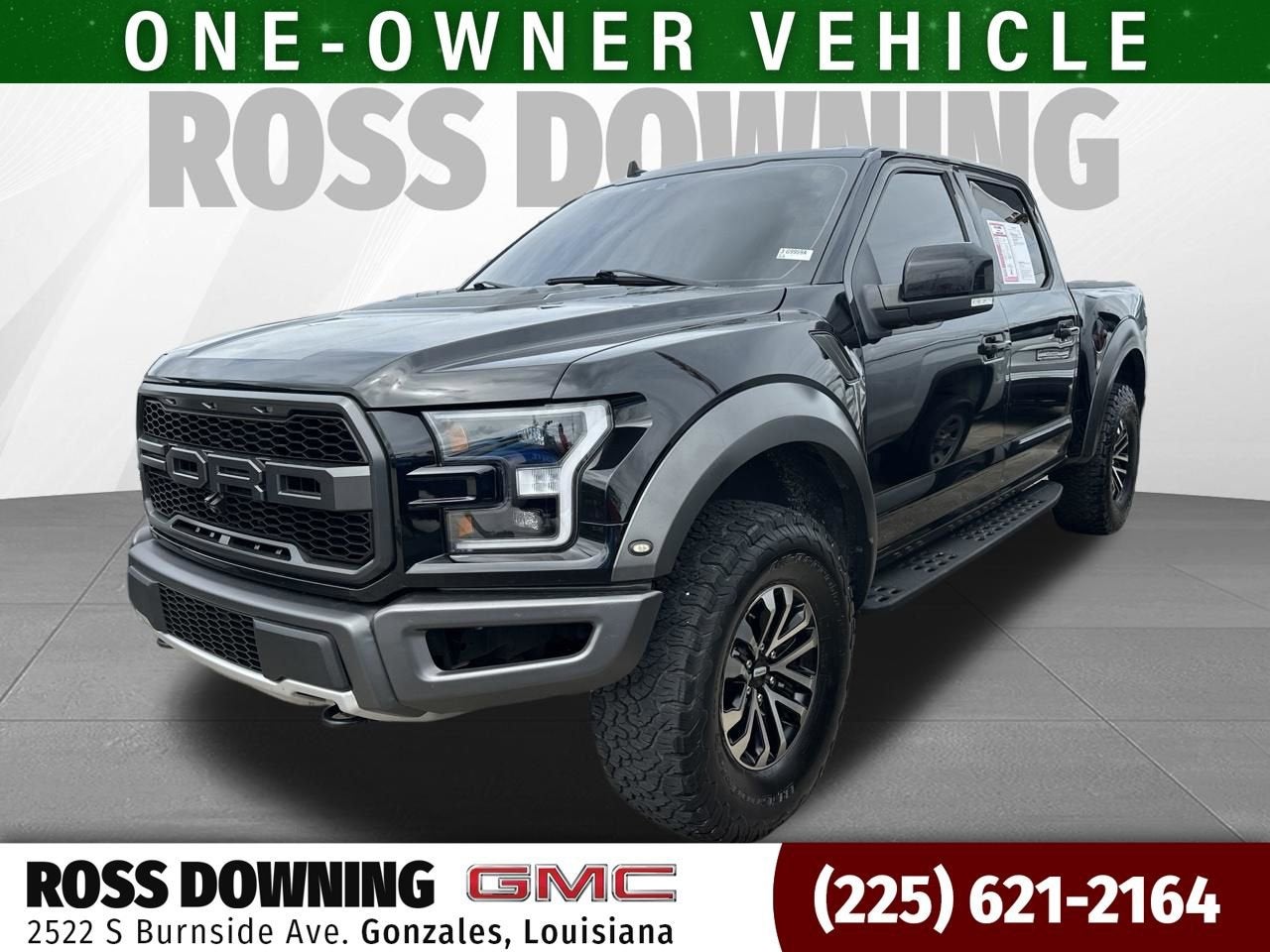 2020 Ford F-150 Raptor in Black — front three-quarter view