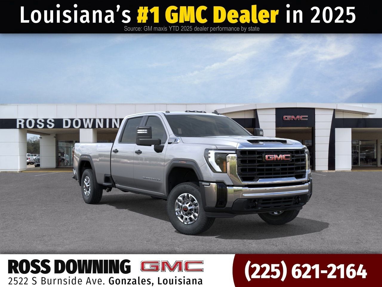 2026 GMC Sierra 2500 HD Pro in Sterling Metallic — front three-quarter view