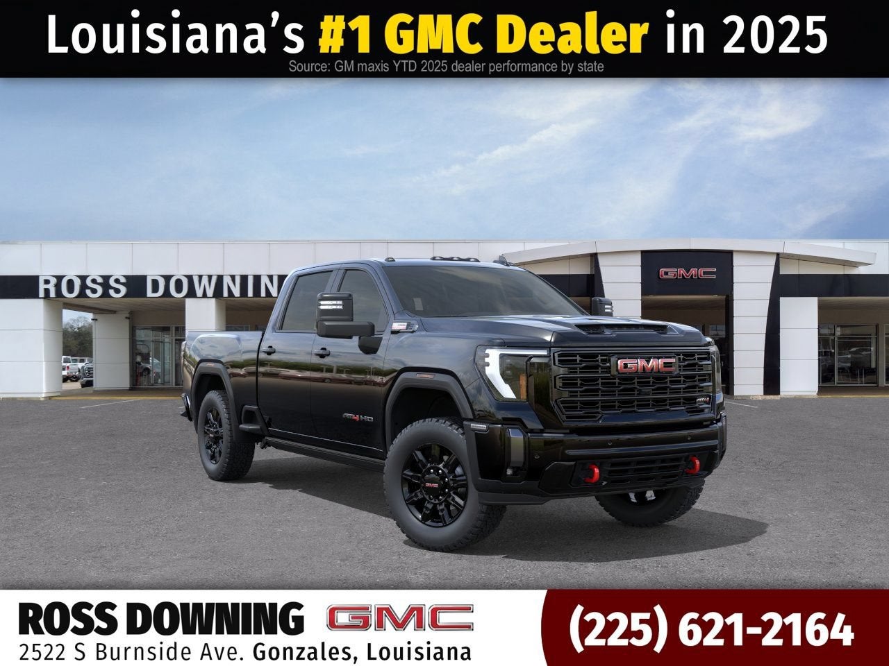 2026 GMC Sierra 3500 HD AT4 in Onyx Black — front three-quarter view