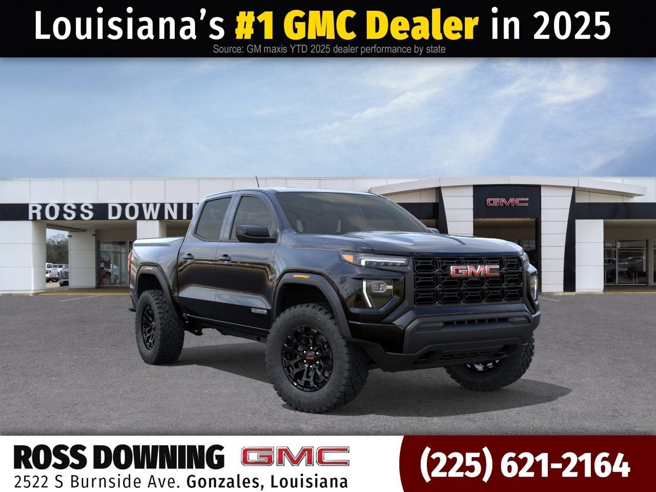 2026 GMC Canyon Elevation in Onyx Black — front three-quarter view