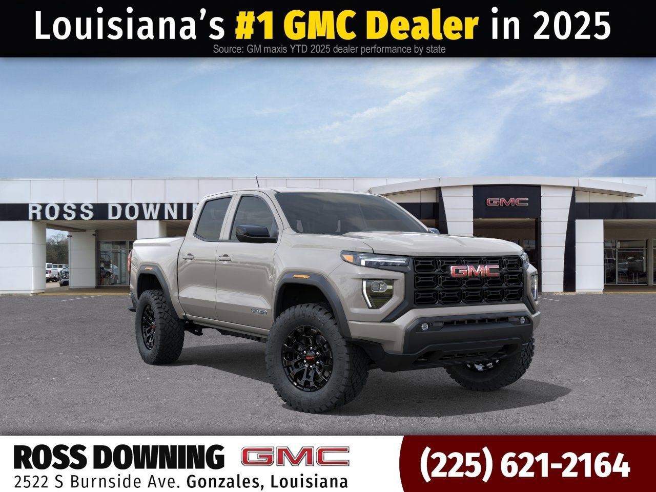 2026 GMC Canyon Elevation in Coastal Dune — front three-quarter view