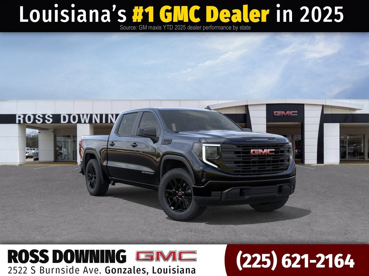2026 GMC Sierra 1500 Pro in Onyx Black — front three-quarter view