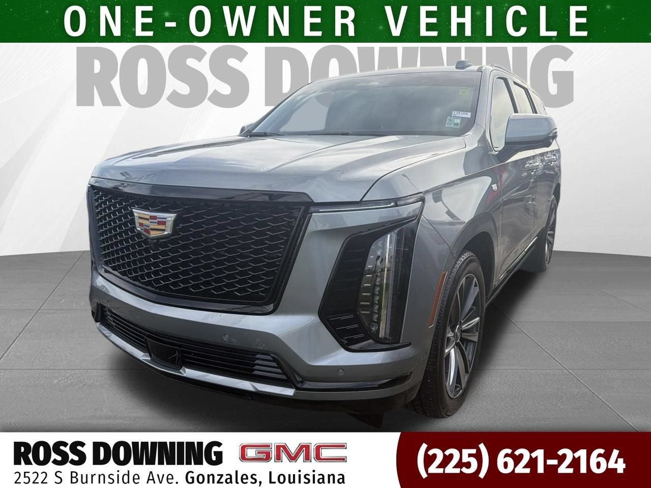 2026 Cadillac Escalade Sport in Argent Silver Metallic — front three-quarter view