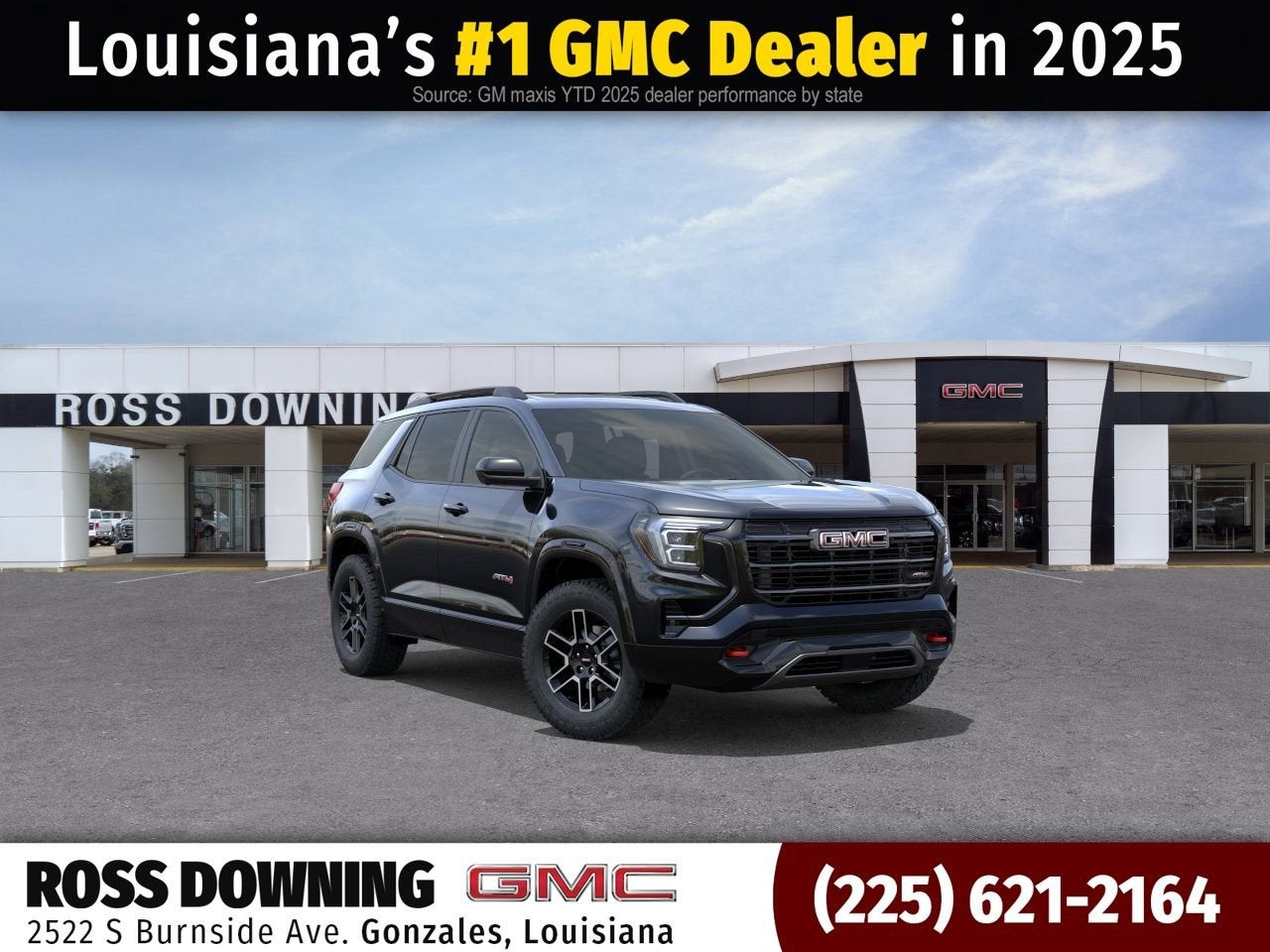 2026 GMC Terrain AT4 in Ebony Twilight Metallic — front three-quarter view