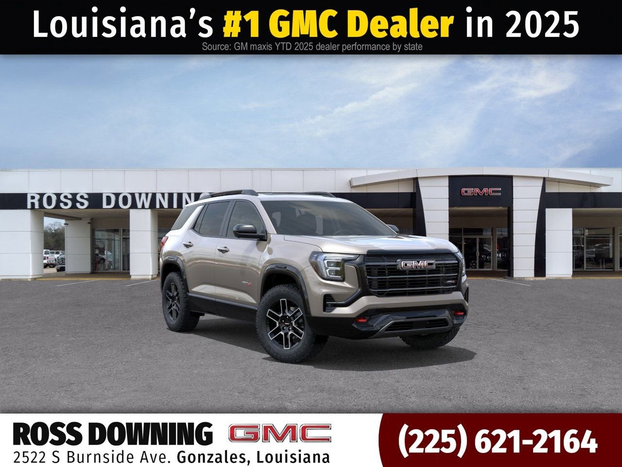 2026 GMC Terrain AT4 in Riverstone Metallic — front three-quarter view