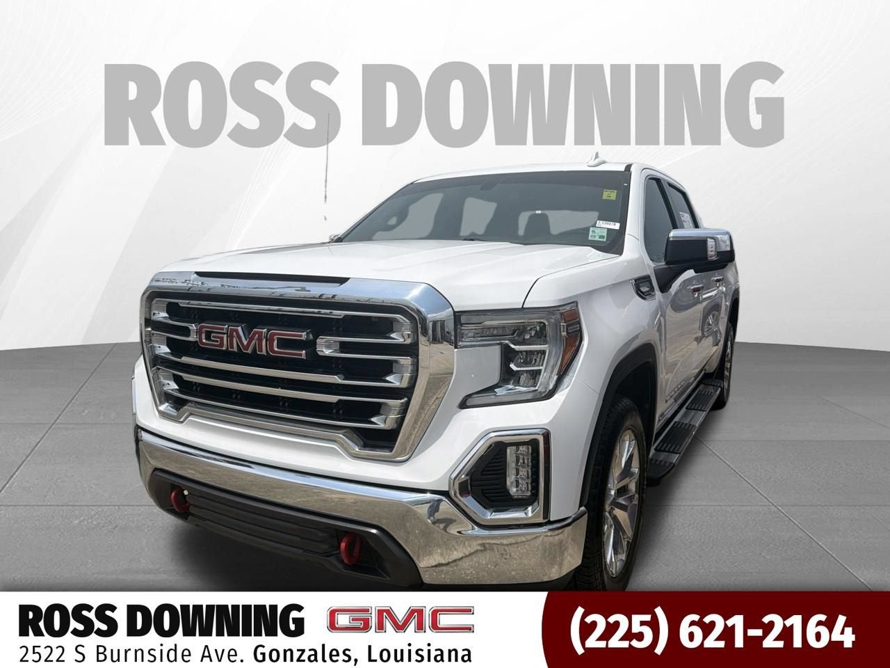 2021 GMC Sierra 1500 SLT in Summit White — front three-quarter view