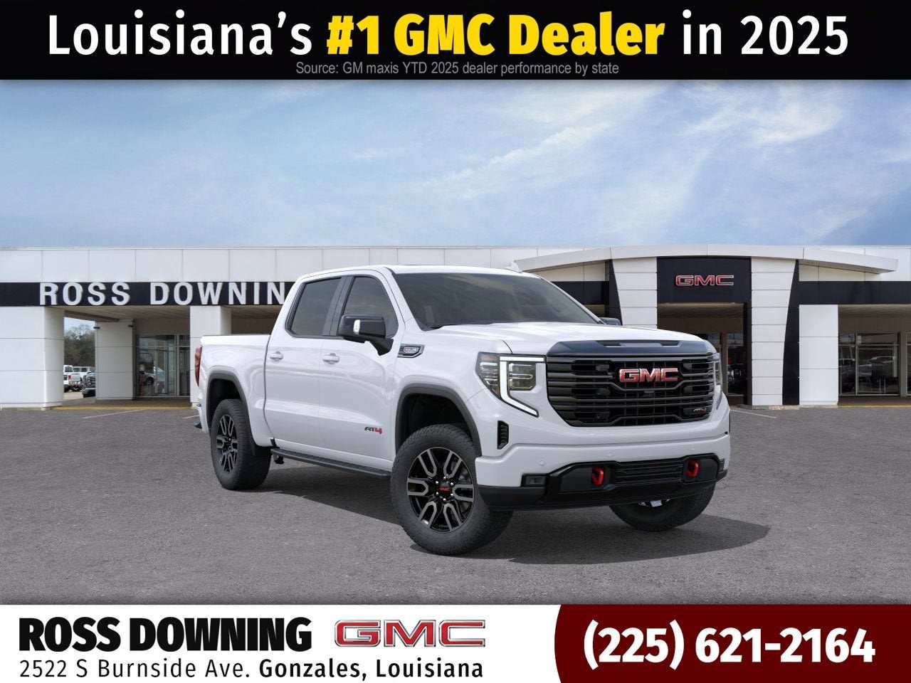 2026 GMC Sierra 1500 AT4 in Summit White — front three-quarter view